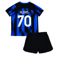 Koszulka piłkarska Inter Milan Alexis Sanchez #70 Strój Domowy dla dzieci 2023-24 tanio Krótki Rękaw (+ Krótkie spodenki)